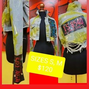 Distress denim jacket